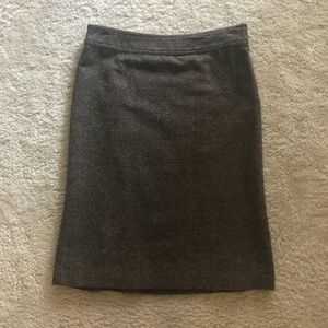 Gap brown tweed pencil skirt